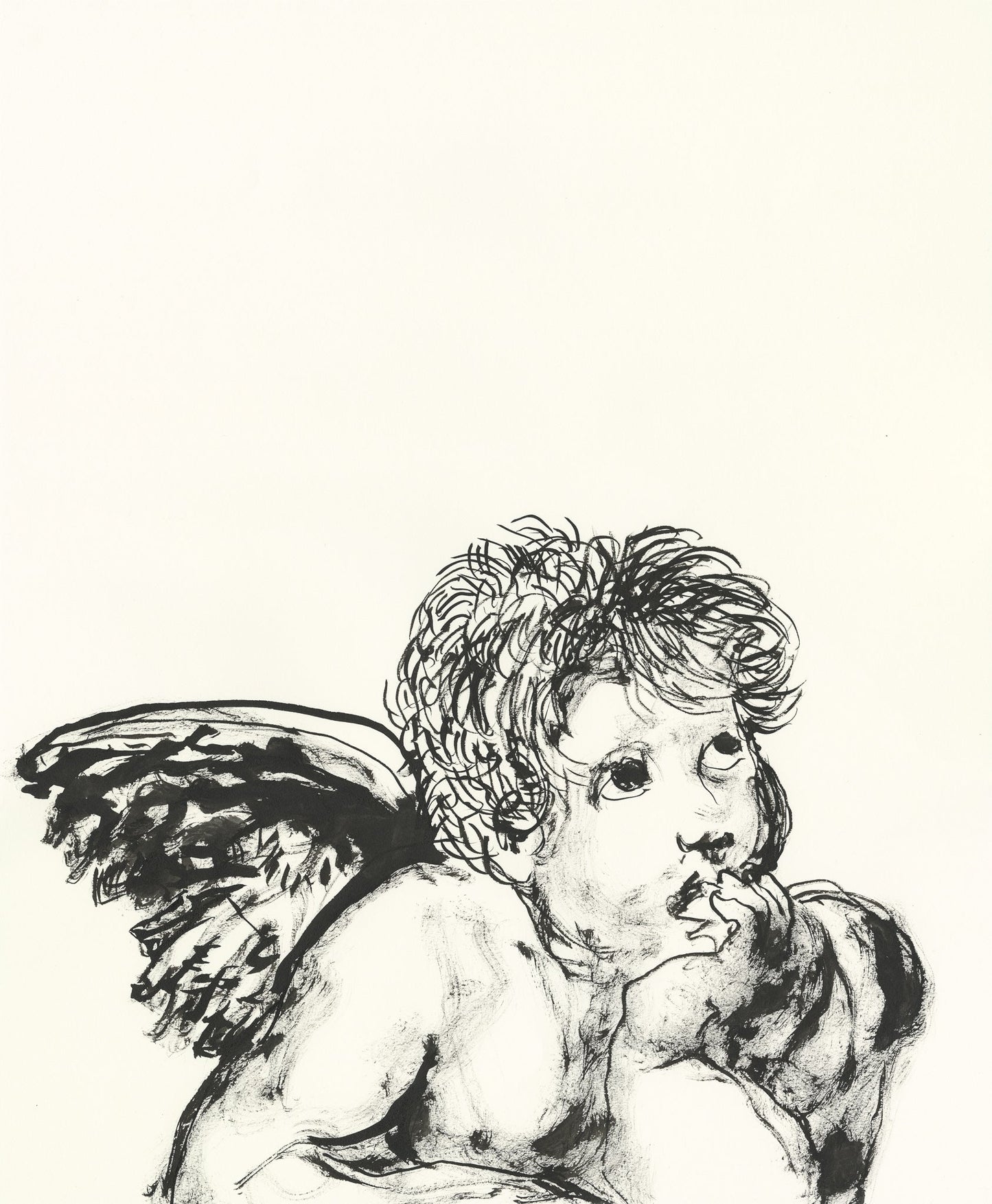 Left Angel From Raphael - The Sistine Madonna (c 1513-4)