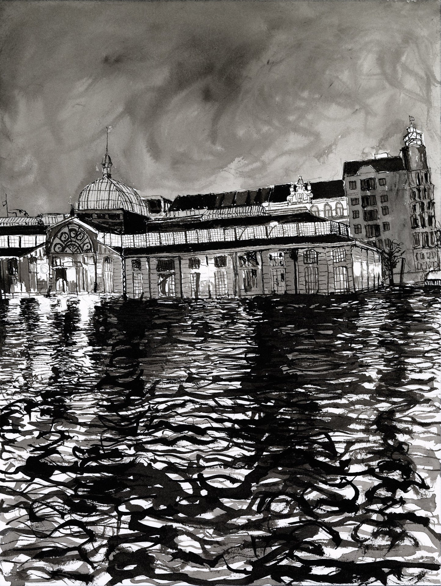 Flash Flood at the Hamburg Fish Market