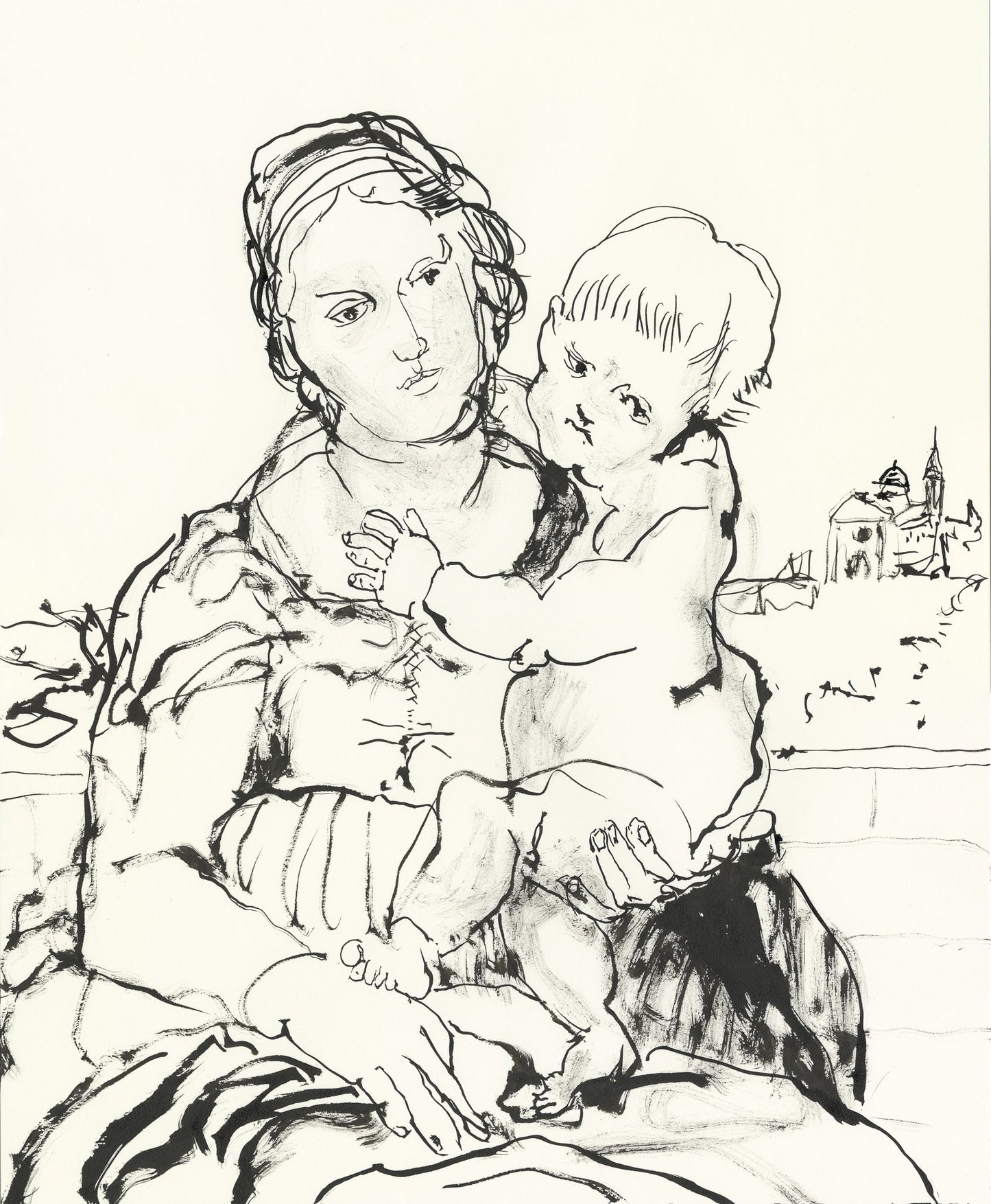 After Raphael - The Small Cowper Madonna (c1504-5)