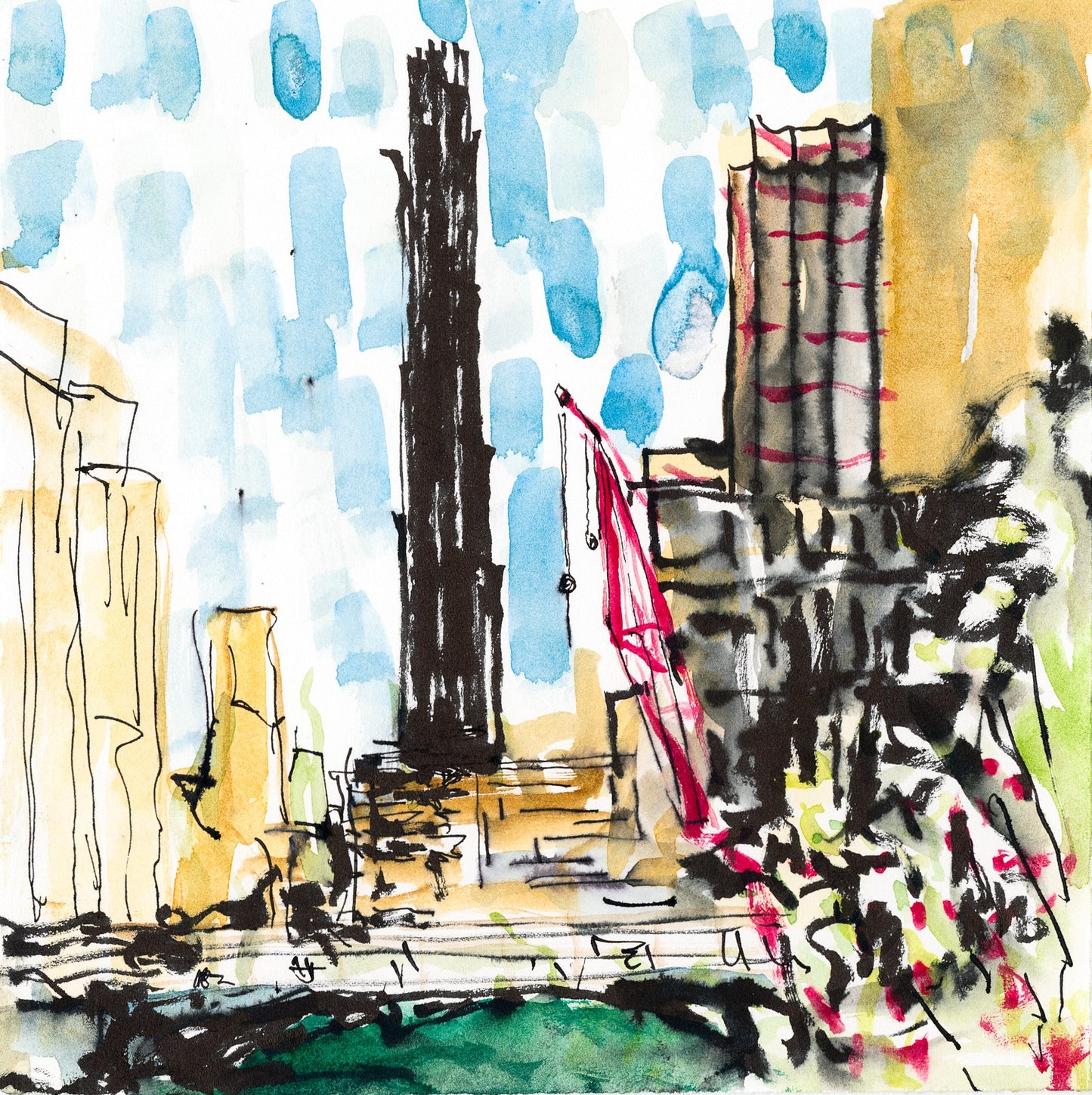 Black Tower, Red Crane
